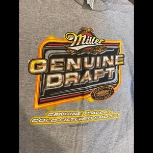 Delta pro weight tag xl extra large Miller genuine draft beer t-shirt